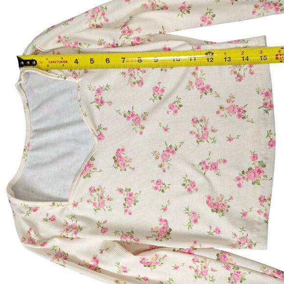 Shein Cottagecore V-Scoop Neck Floral Top | Women's XS - Picture 5 of 6